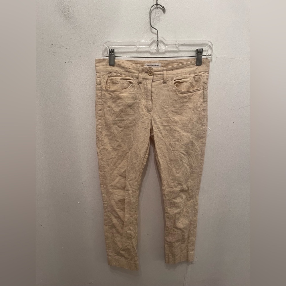 Isabel Marant Etoile Cotton Trousers Cream FR 34